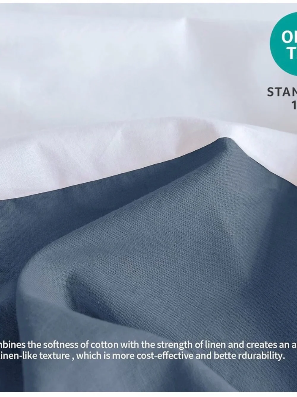 22” Drop Pleated Corner Navy Blue Bed Skirt for Home Bedding